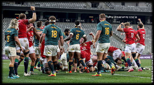 Springboks v Lions Luke Cowan Dickie try